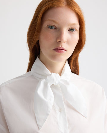 TWP White Tie One On Shirt in Superfine Cotton view 1