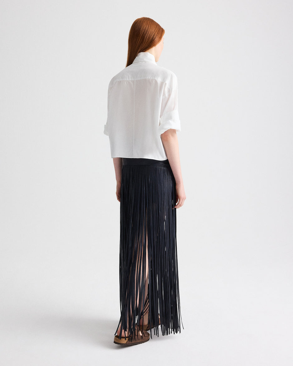 TWP White Tie One On Shirt in Superfine Cotton view 5