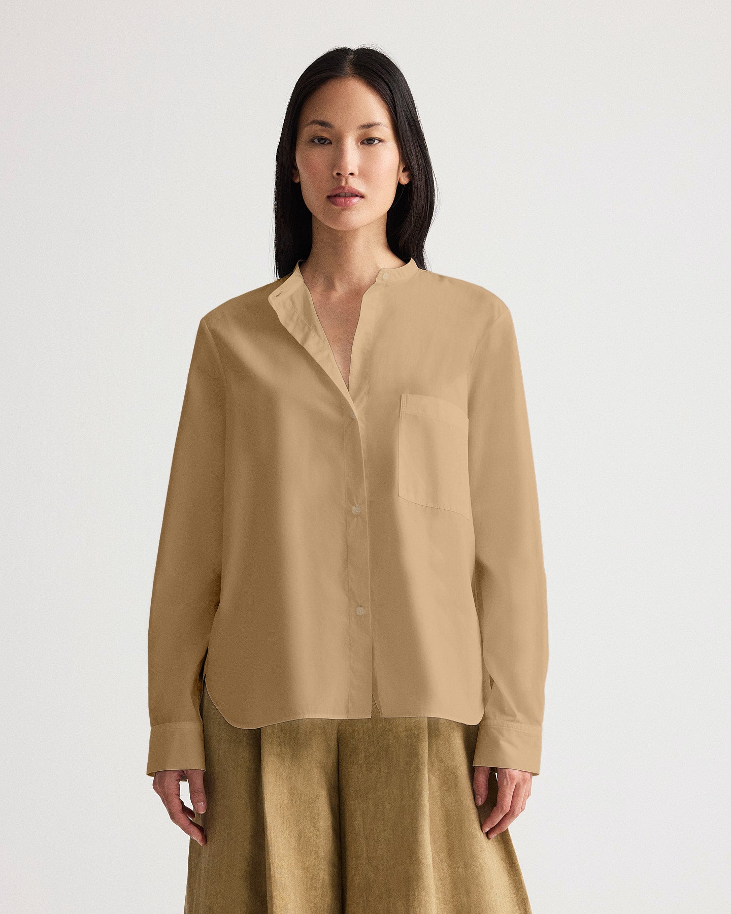 TWP Kelp Tied Down in Superfine Cotton Shirting view 1
