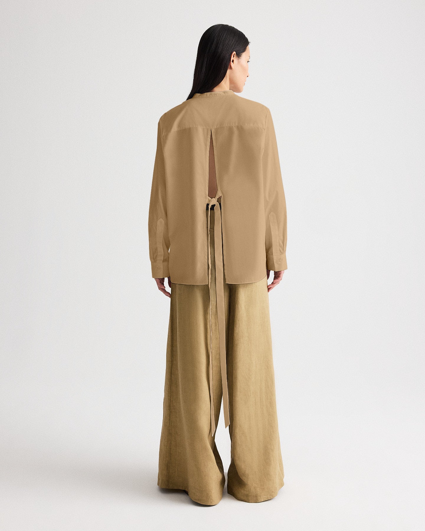 TWP Kelp Tied Down in Superfine Cotton Shirting view 3
