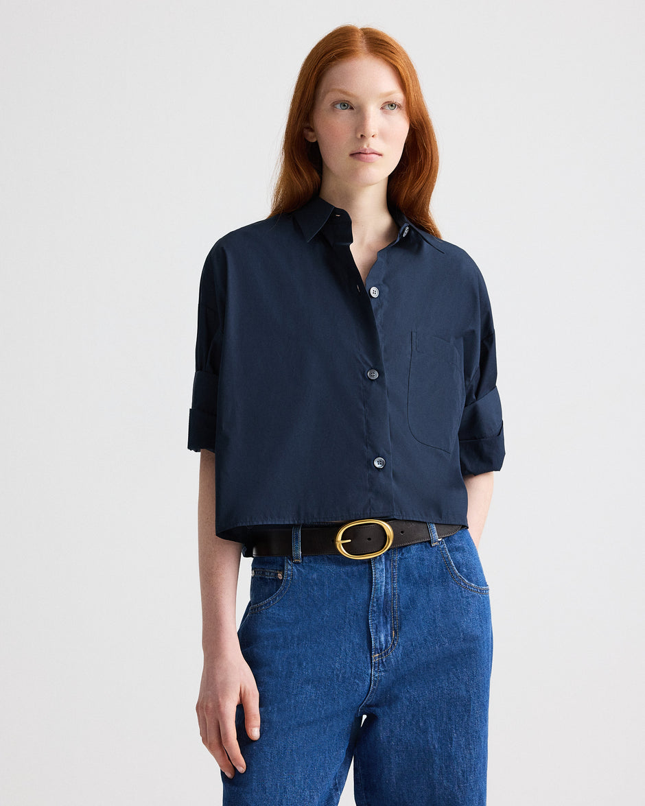 TWP Midnight Next Ex Shirt in superfine cotton view 1