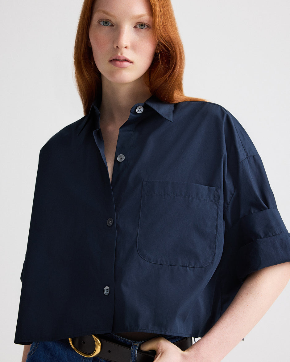 TWP Midnight Next Ex Shirt in superfine cotton view 4