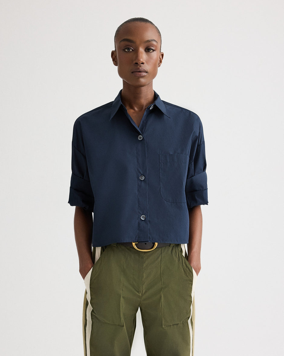 TWP Midnight Next Ex Shirt in superfine cotton view 1