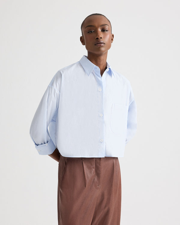 TWP Baby blue Soon to be Ex Shirt in Superfine Cotton view 2