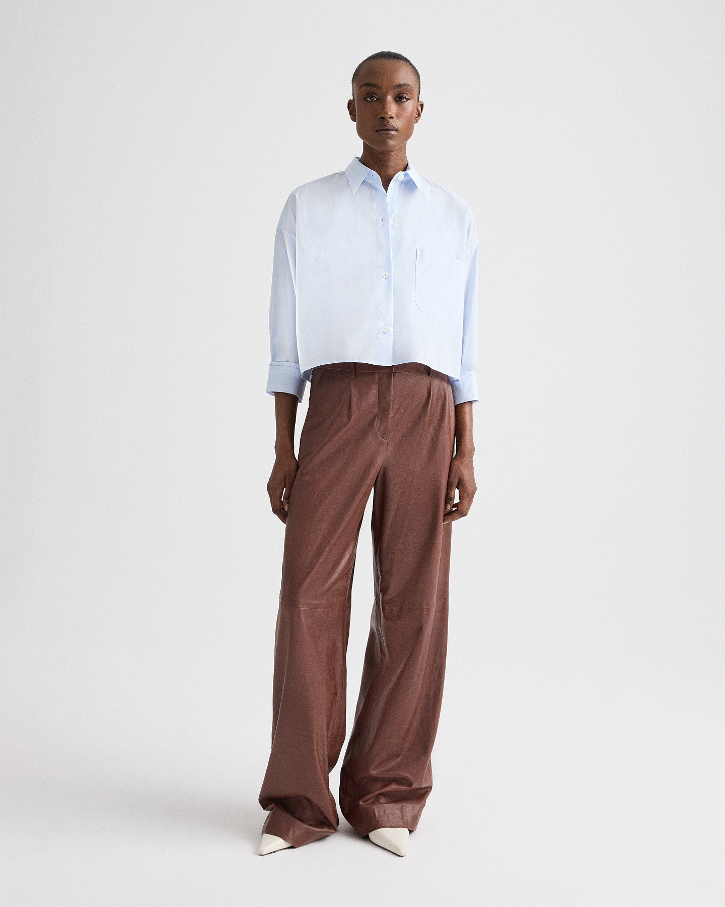 TWP Baby blue Soon to be Ex Shirt in Superfine Cotton view 3