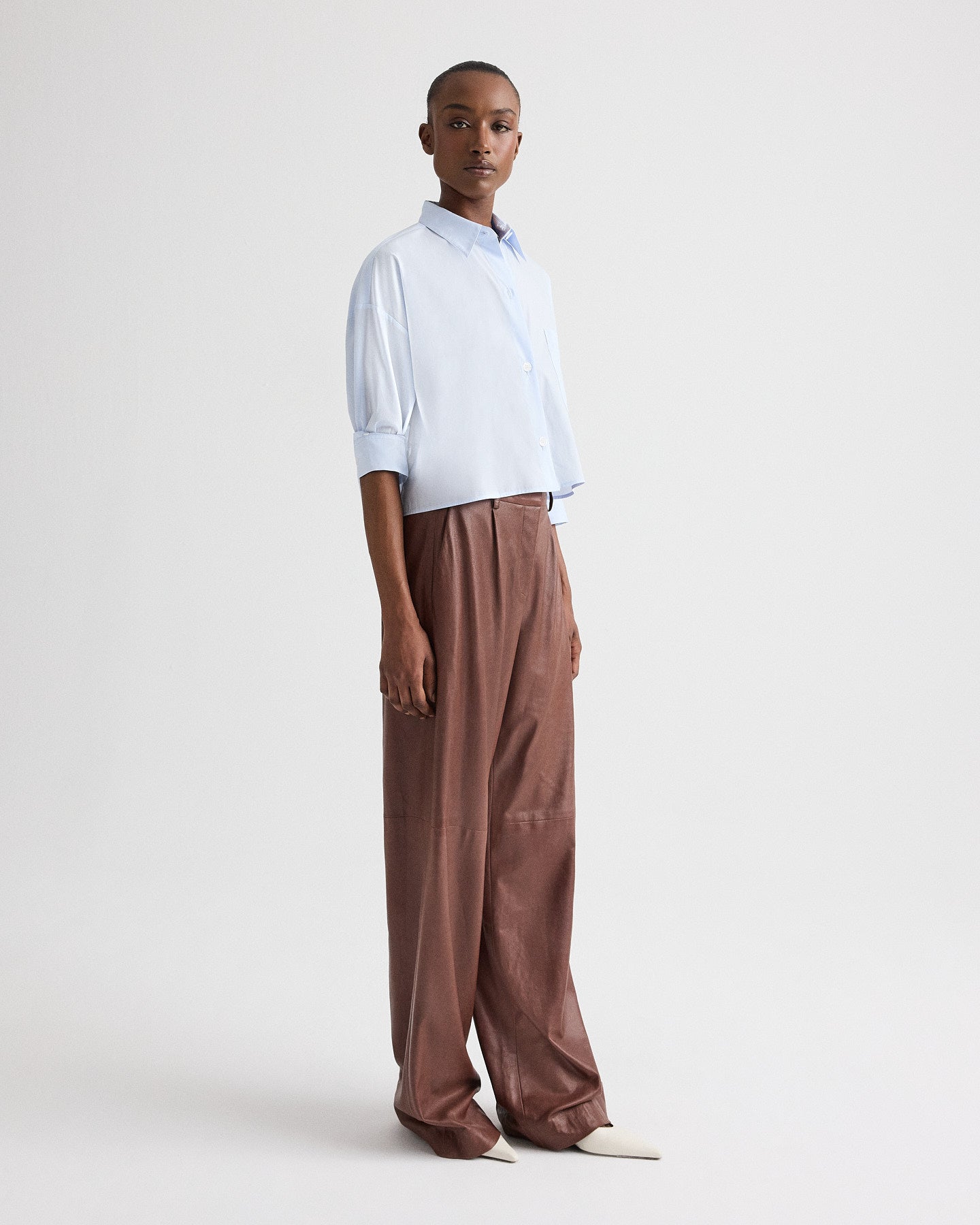 Baby blue Soon to be Ex Shirt in Superfine Cotton | TWP