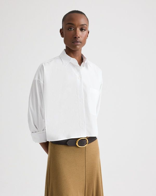 TWP White Soon to be Ex Shirt in Superfine Cotton view 2