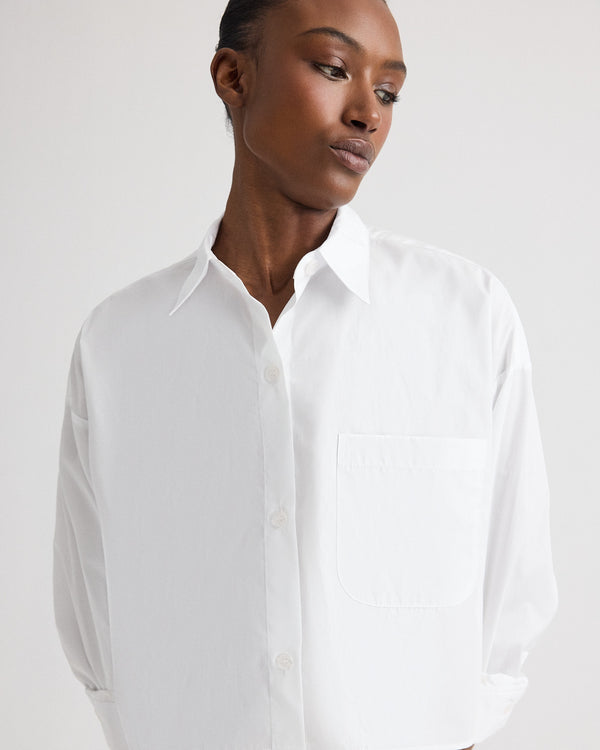 TWP White Soon to be Ex Shirt in Superfine Cotton view 1