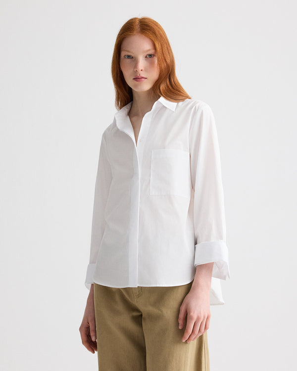 White Boyfriend Shirt in Superfine Cotton White Boyfriend Shirt in Superfine Cotton