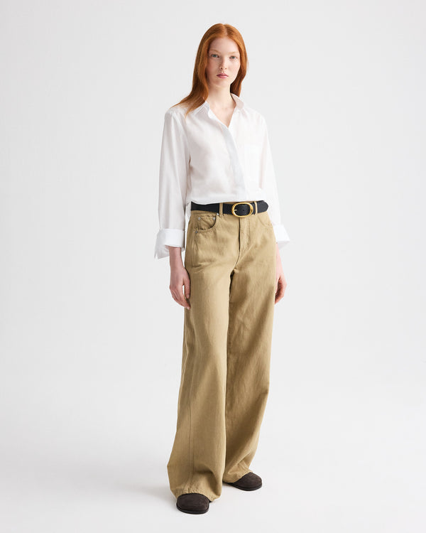 TWP White Boyfriend Shirt in Superfine Cotton view 2