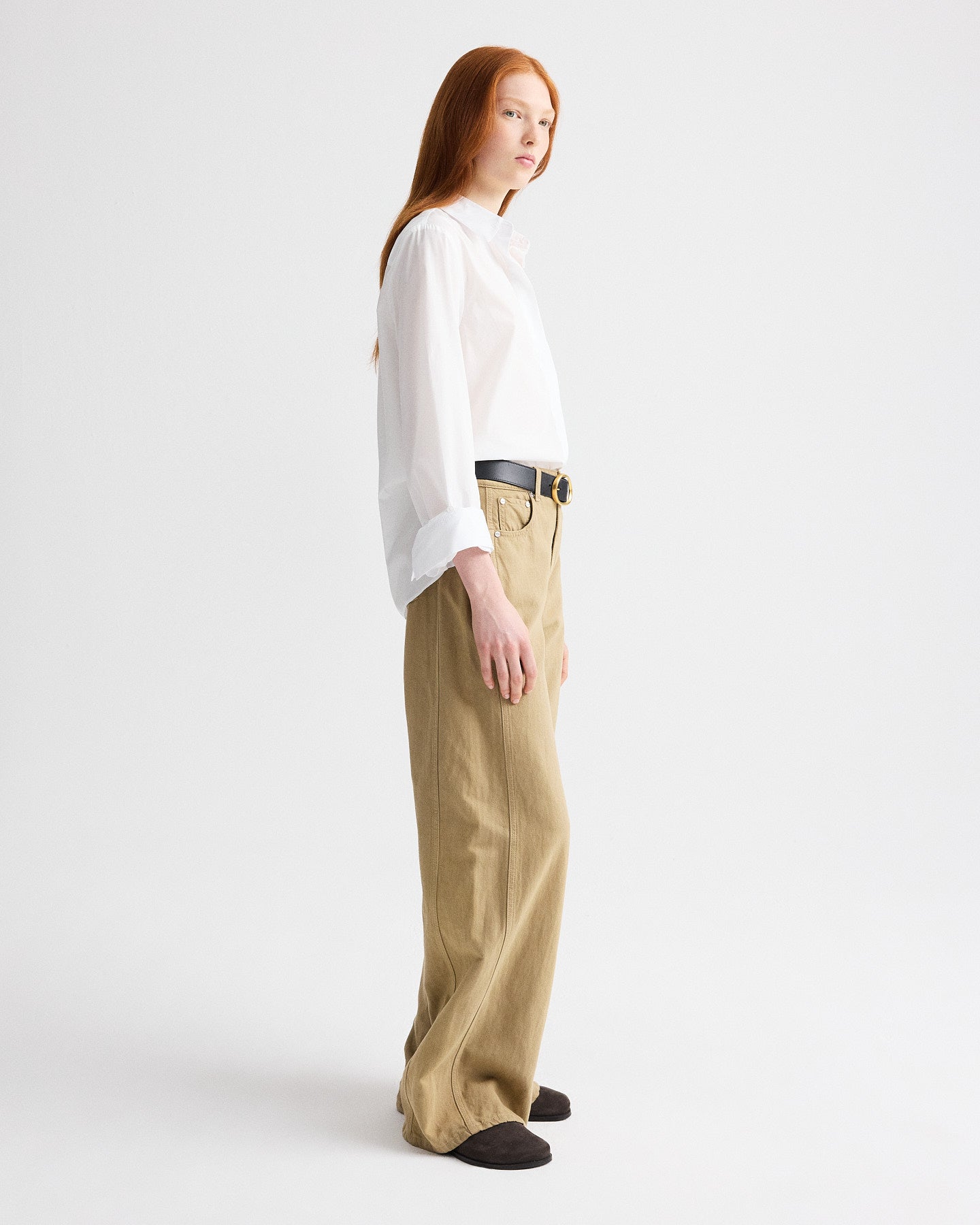 TWP White Boyfriend Shirt in Superfine Cotton view 3