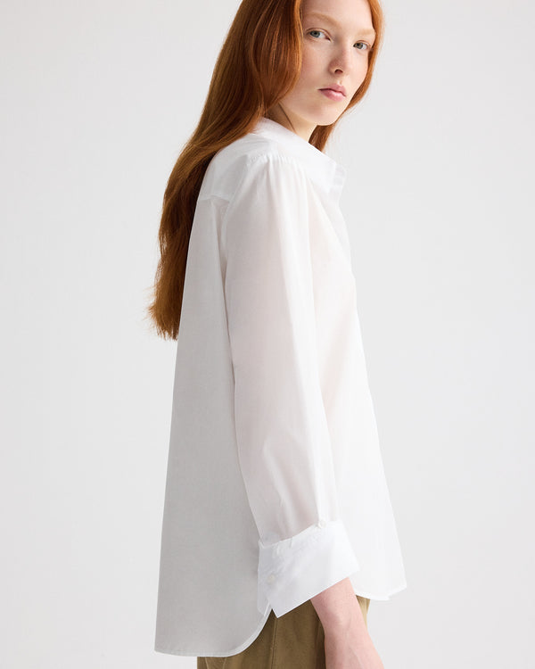 TWP White Boyfriend Shirt in Superfine Cotton view 4