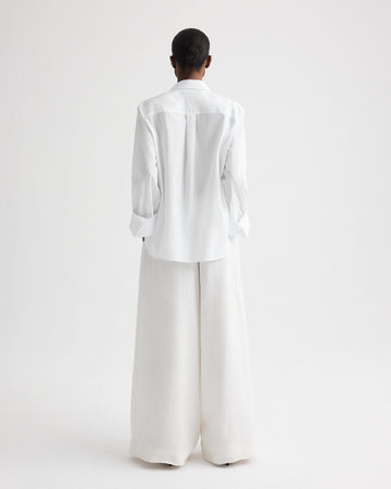 TWP White Next Morning Shirt in Superfine Cotton view 5