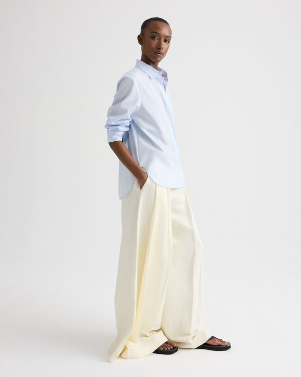 TWP Baby blue Next Morning Shirt in Superfine Cotton view 4