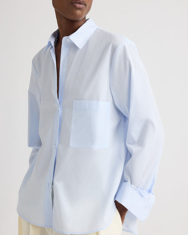 TWP Baby blue Next Morning Shirt in Superfine Cotton view 1