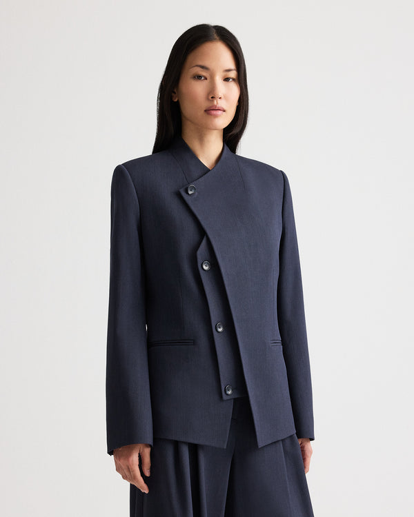 TWP Indigo Oliver Blazer in Italian Wool Twill view 1