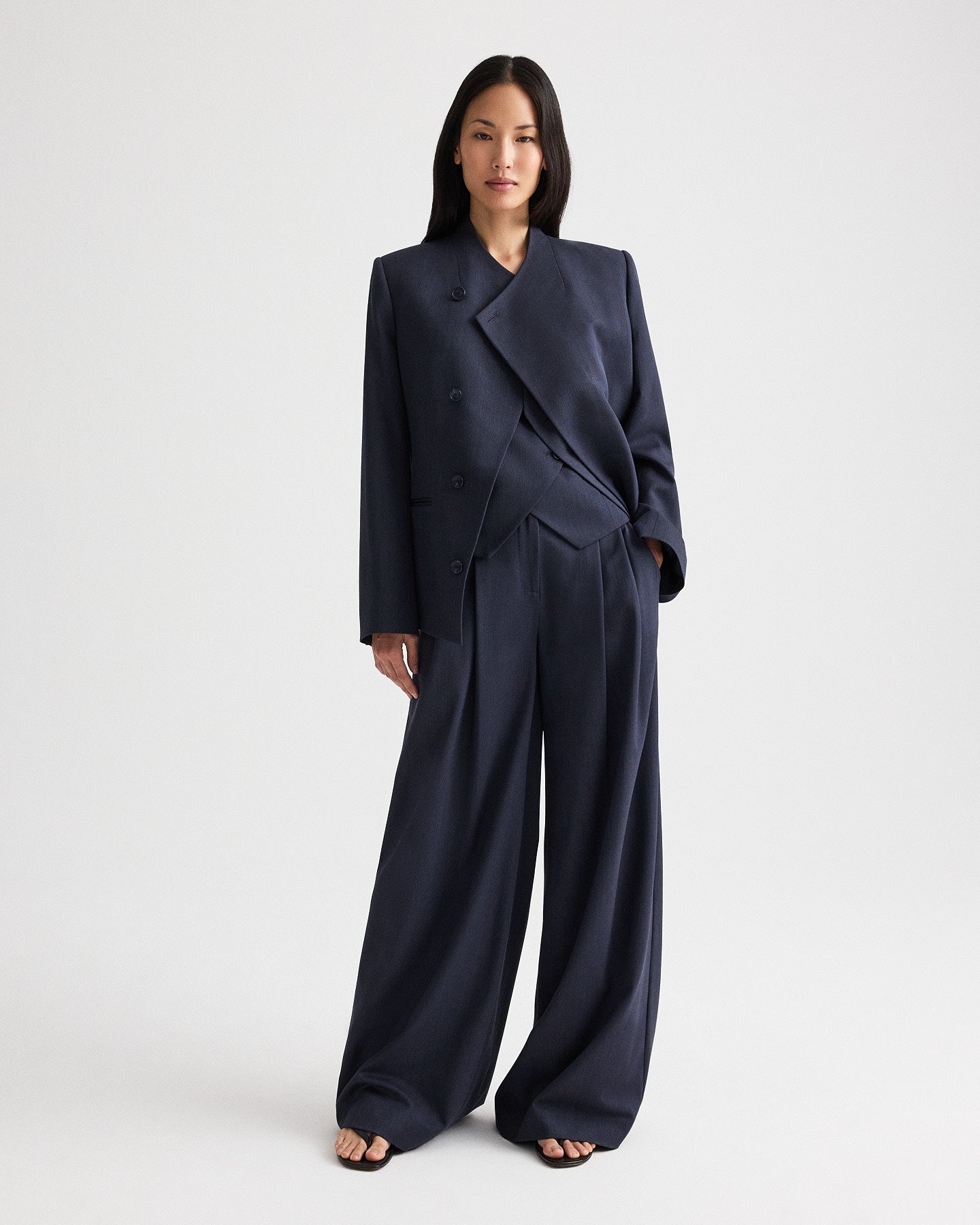 TWP Indigo Oliver Blazer in Italian Wool Twill view 4