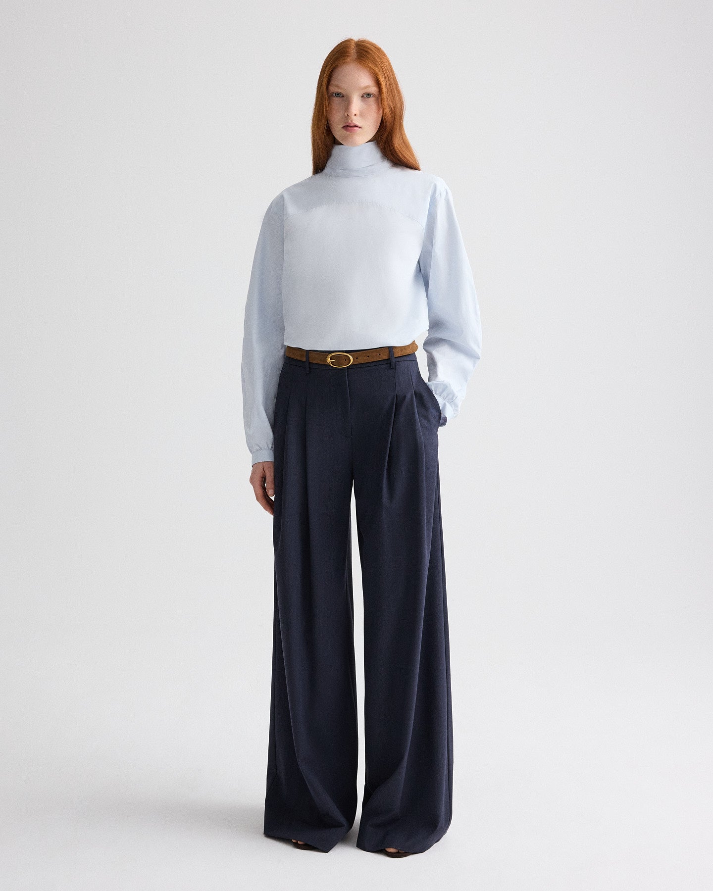TWP Indigo Next Didi Pant in Italian Wool Twill view 3