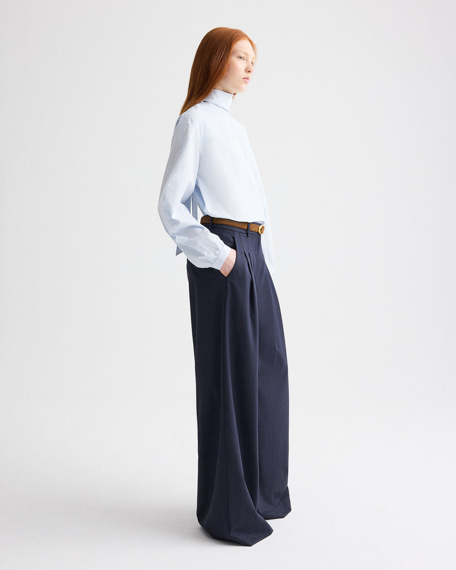 TWP Indigo Next Didi Pant in Italian Wool Twill view 4