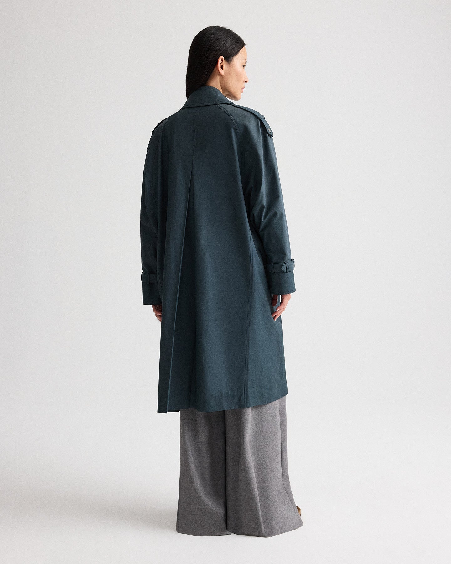 TWP Petrol Long Bogie Trench in Water Repellent Twill view 5