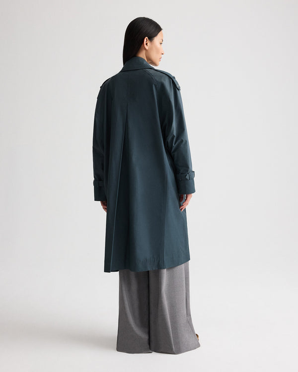 TWP Petrol Long Bogie Trench in Water Repellent Twill view 5