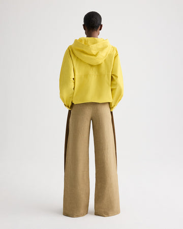 TWP Yellow Rain Check Hoodie in Water Repellent Twill view 5