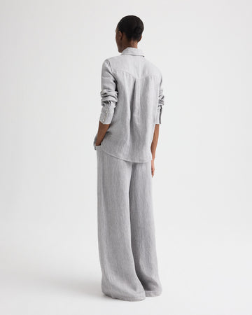 TWP Light heather grey Rancher’s Daughter in Lightweight Washed Hemp Denim view 5