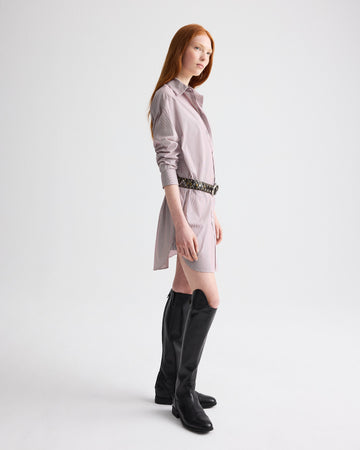 TWP White / wine Big Joe Shirt Dress in Superfine Mini Stripe view 2