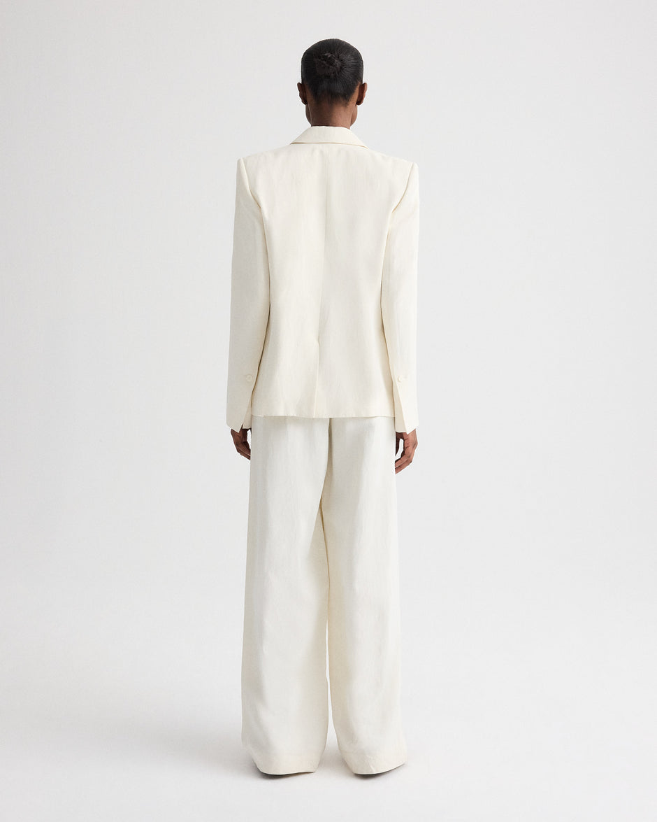 TWP Bone Her Fit Blazer in Coated Viscose Linen view 5