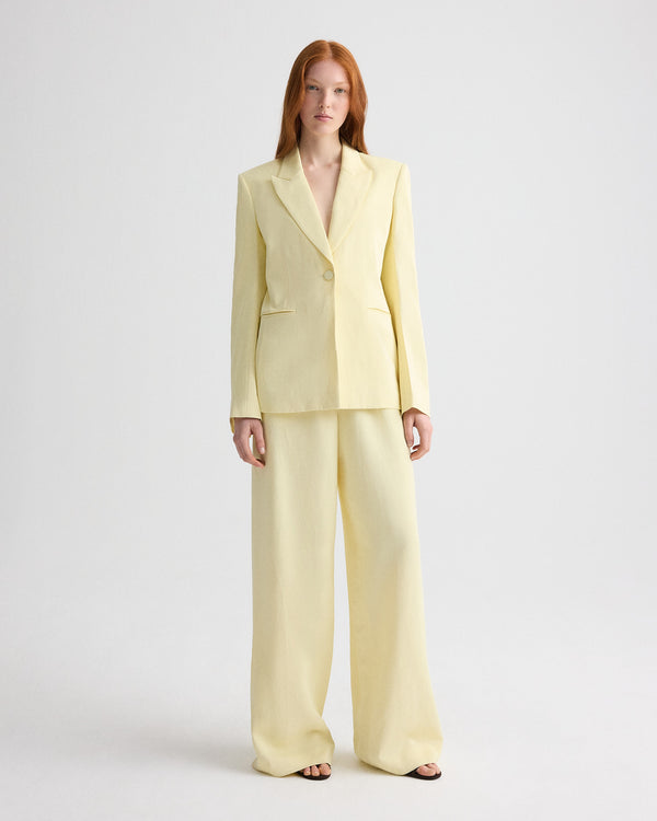 TWP Flan Her Fit Blazer in Coated Viscose Linen view 1