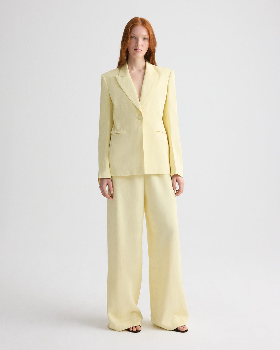 TWP Flan Her Fit Blazer in Coated Viscose Linen view 1