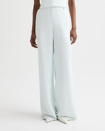 TWP Blue flower Dylan Pant in Coated Viscose Linen view 3