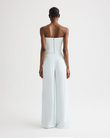 TWP Blue flower Dylan Pant in Coated Viscose Linen view 5