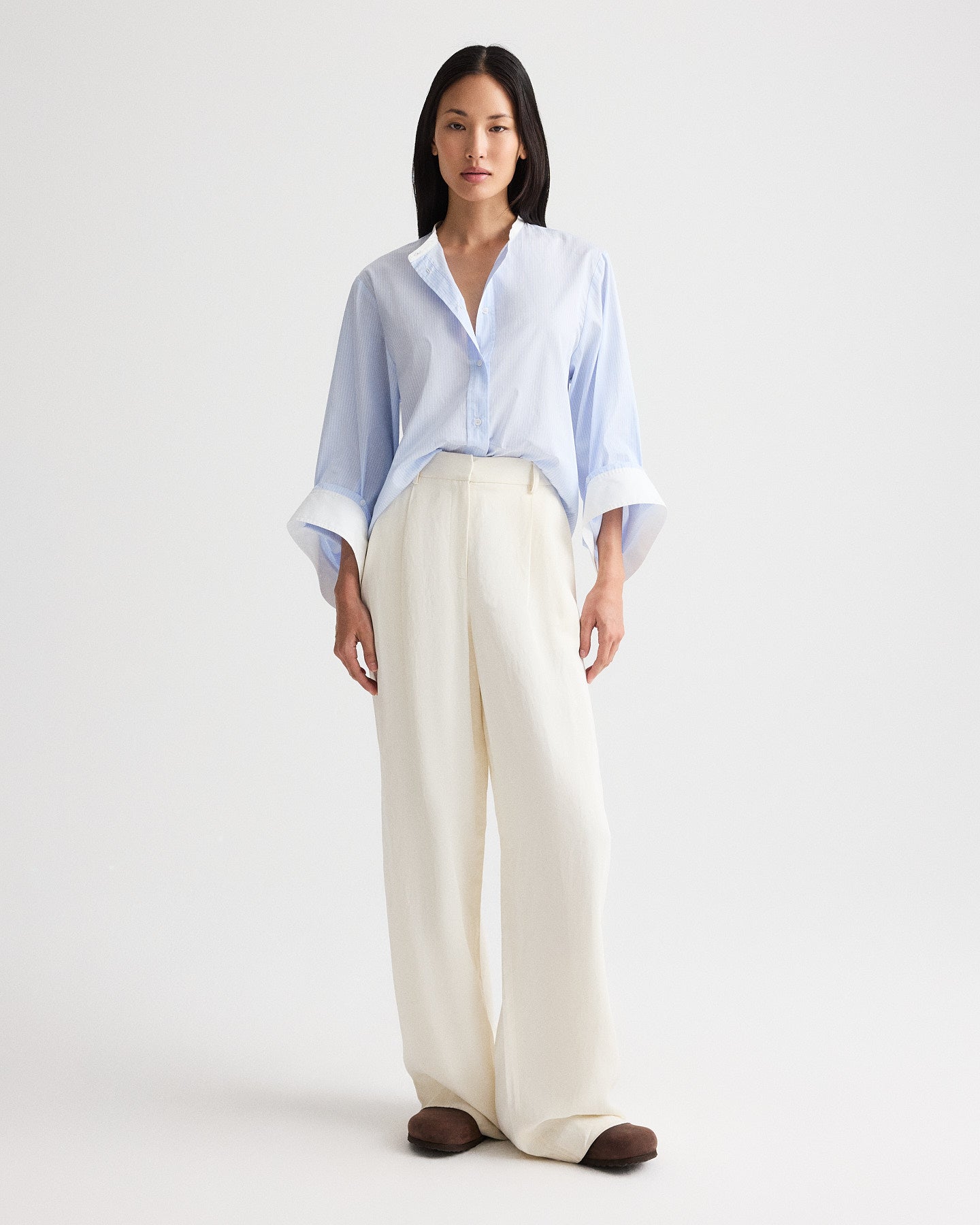 TWP Bone Hudson St Pant in Coated Viscose Linen view 4