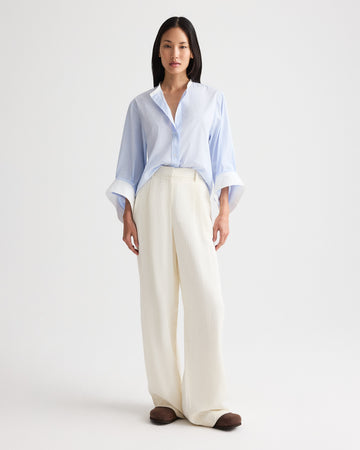 TWP Bone Hudson St Pant in Coated Viscose Linen view 4