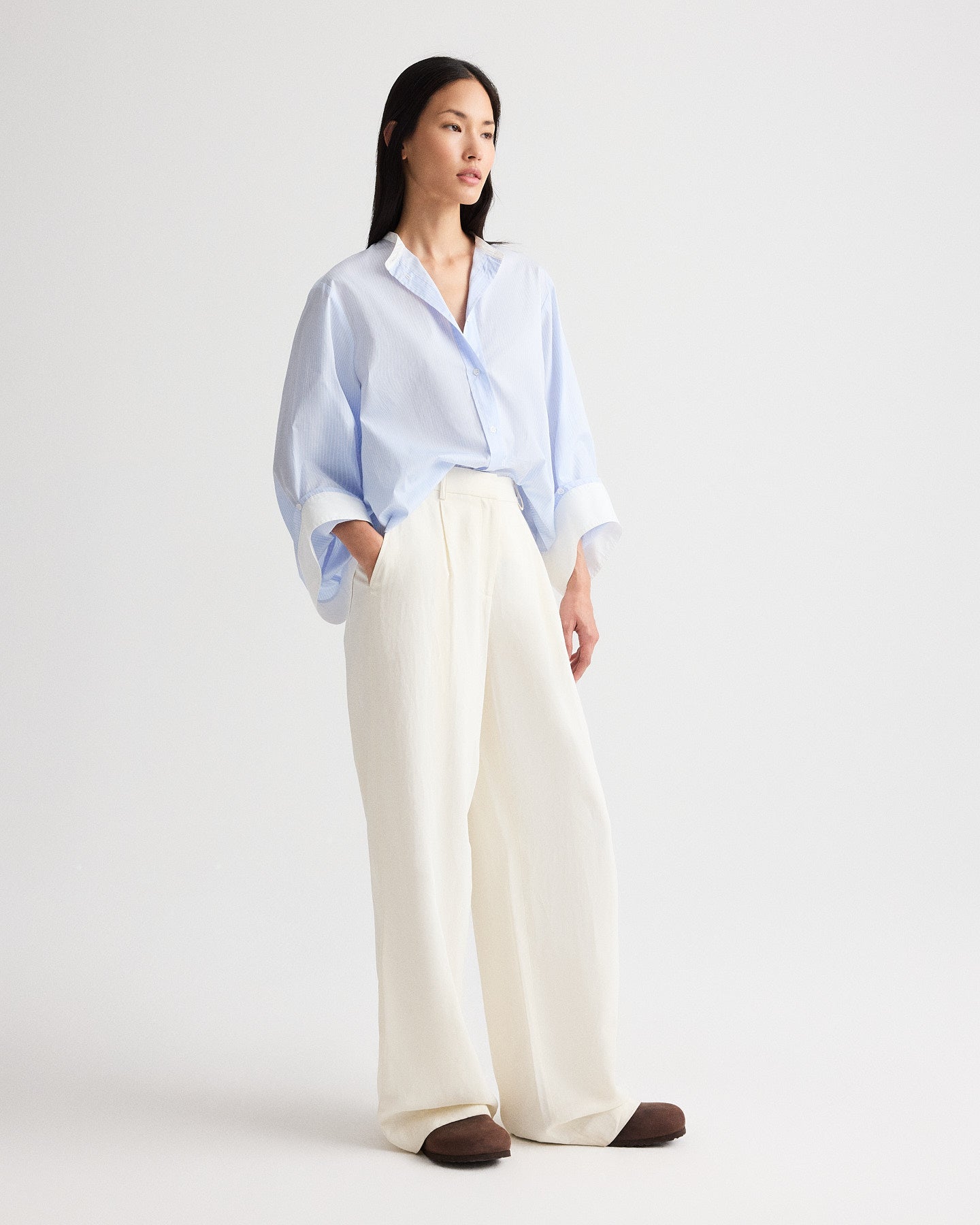 TWP Bone Hudson St Pant in Coated Viscose Linen view 5