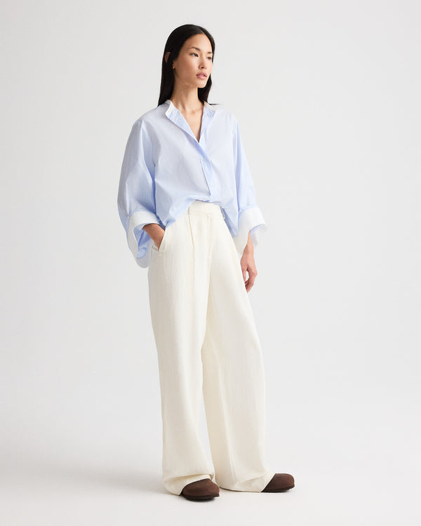 TWP Bone Hudson St Pant in Coated Viscose Linen view 5