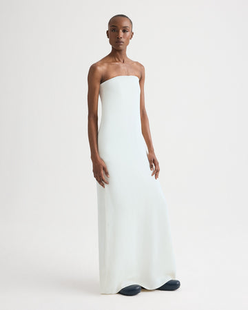 TWP Blue flower Carolyns Gown in Coated Viscose Linen view 2