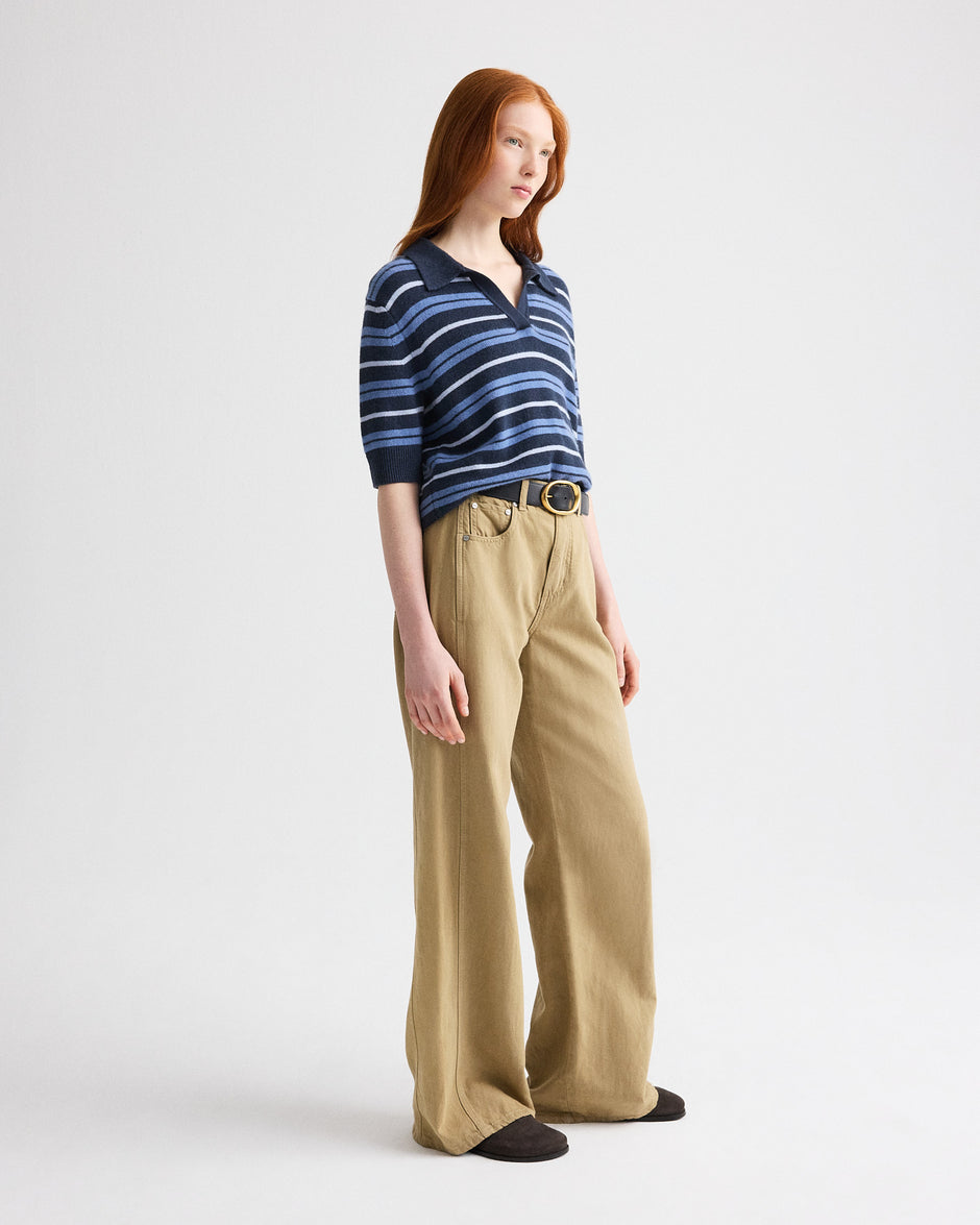 TWP Kelp West 11th St Jean in Natural Denim view 3