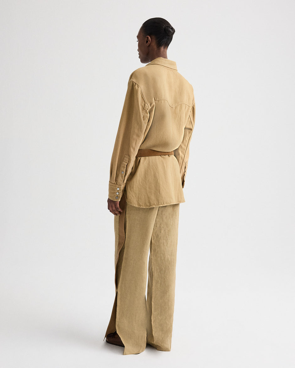 TWP Kelp OG Supersized in Natural Denim view 6