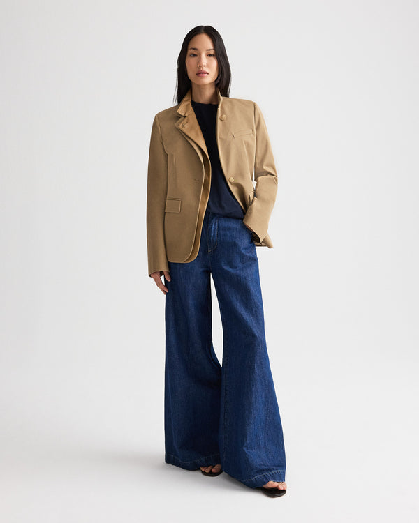 TWP British khaki / kelp The Double Take Blazer in Trench Chino Twill view 2