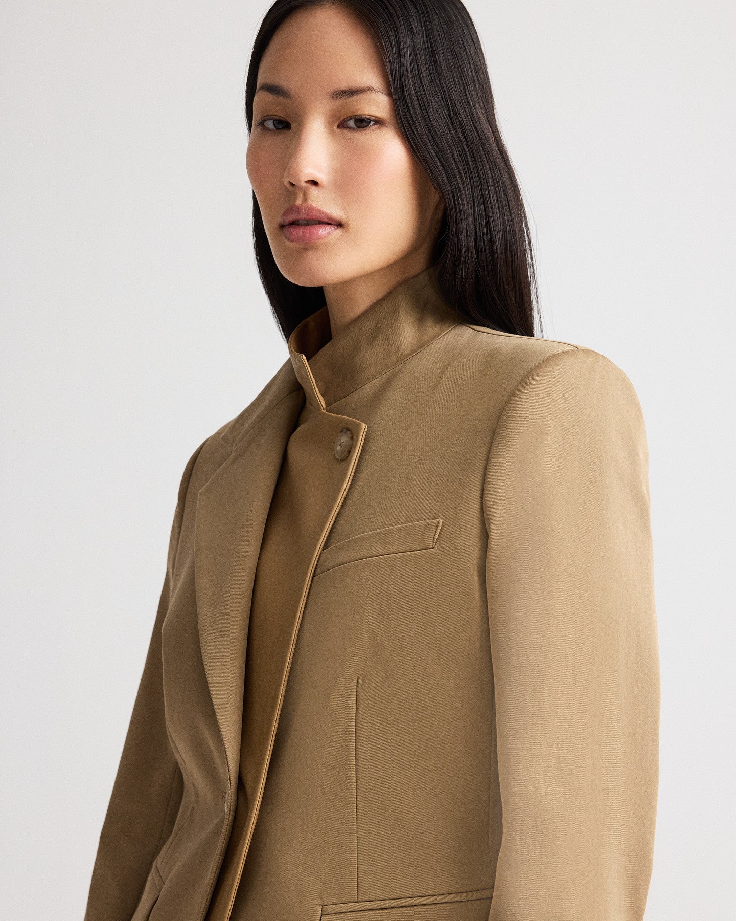 British khaki / kelp The Double Take Blazer in Trench Chino Twill