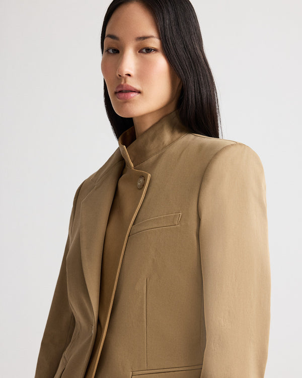 TWP British khaki / kelp The Double Take Blazer in Trench Chino Twill view 4