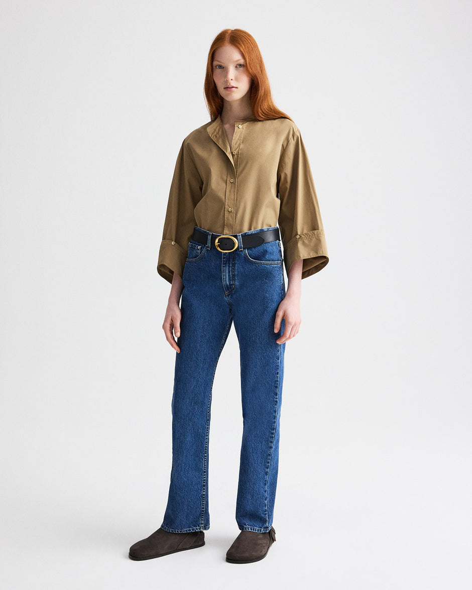 TWP Paris Kent St Jean in Heavy Denim view 2