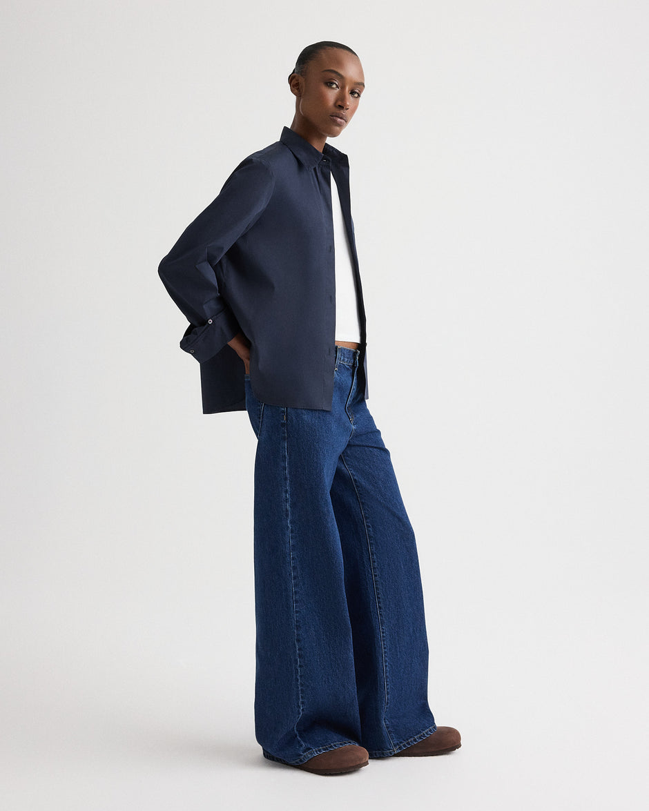 TWP Dark stone Tiny Dancer Jean in Heavy Denim view 3