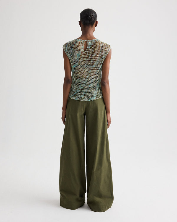TWP Military Next Didi Pant with Raw Hem in Vintage Washed Poplin view 6