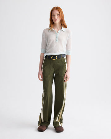 TWP Military Isabelle Pant in Vintage Washed Poplin view 3