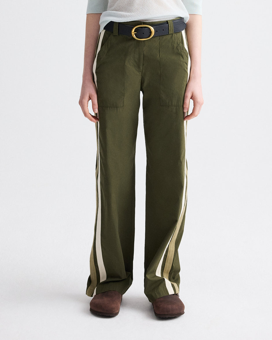 TWP Military Isabelle Pant in Vintage Washed Poplin view 4
