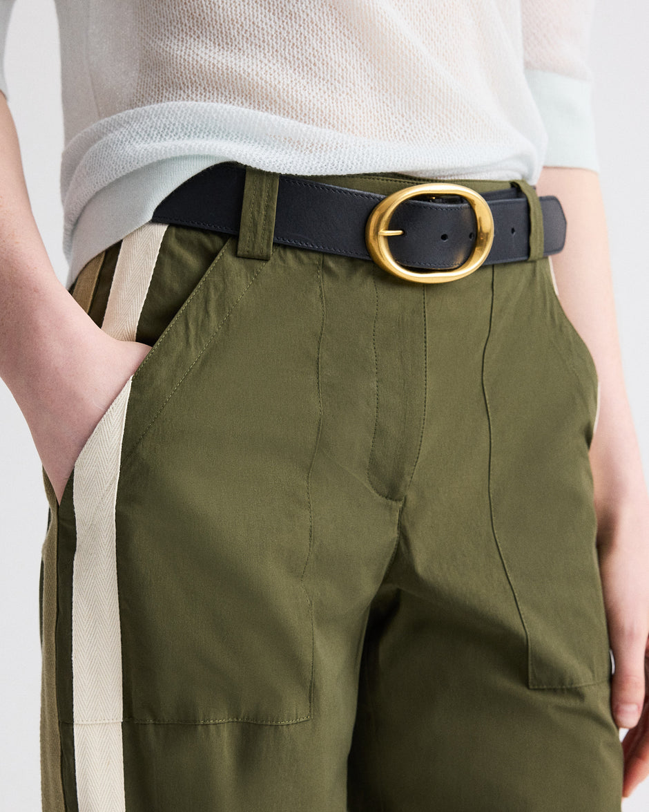 TWP Military Isabelle Pant in Vintage Washed Poplin view 2