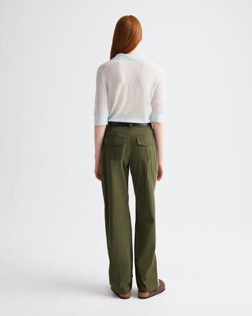 TWP Military Isabelle Pant in Vintage Washed Poplin view 6